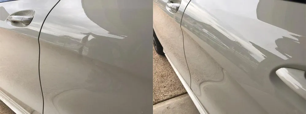Paintless dent repair before and after, Dent & Scratch Direct
