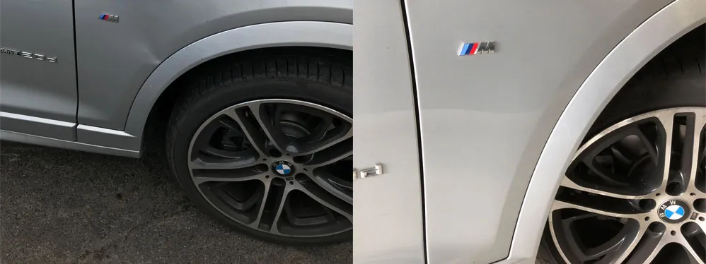 Paintless dent repair before and after, Dent & Scratch Direct