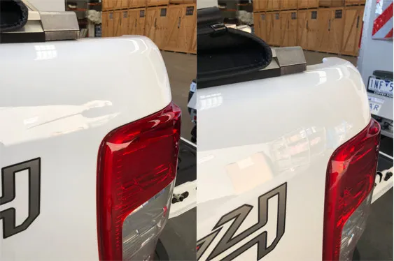 Paintless dent repair before and after, Dent & Scratch Direct