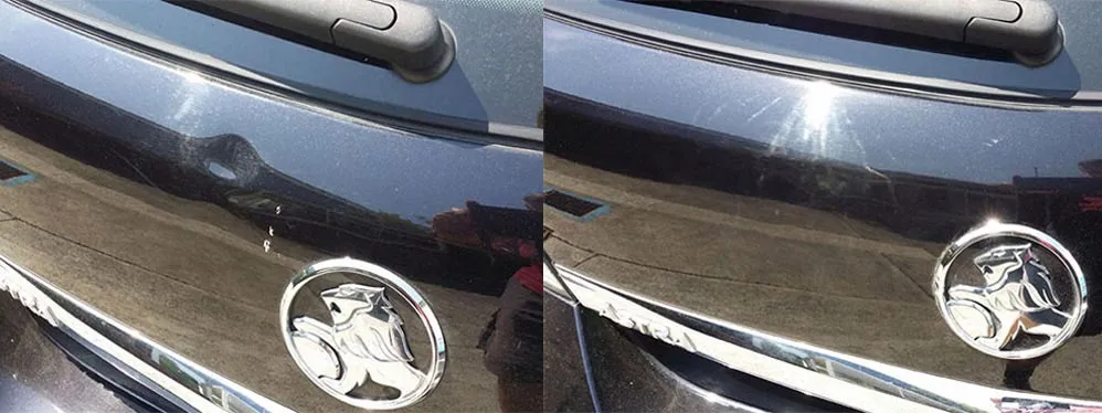 Paintless dent repair before and after, Dent & Scratch Direct