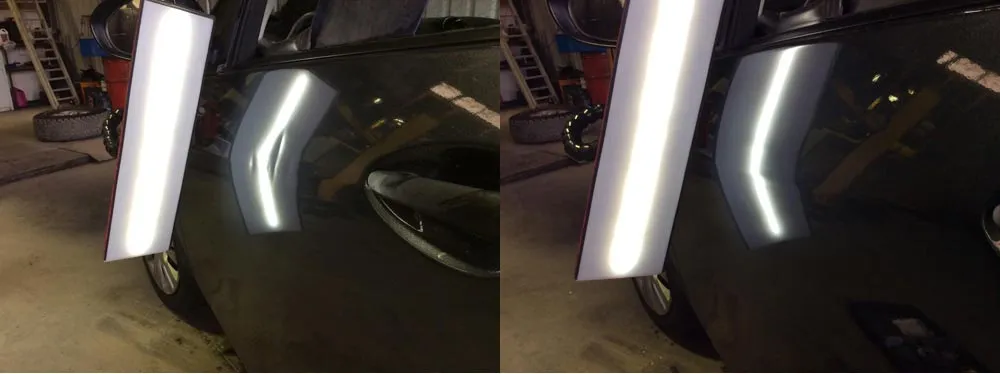 Paintless dent repair before and after, Dent & Scratch Direct